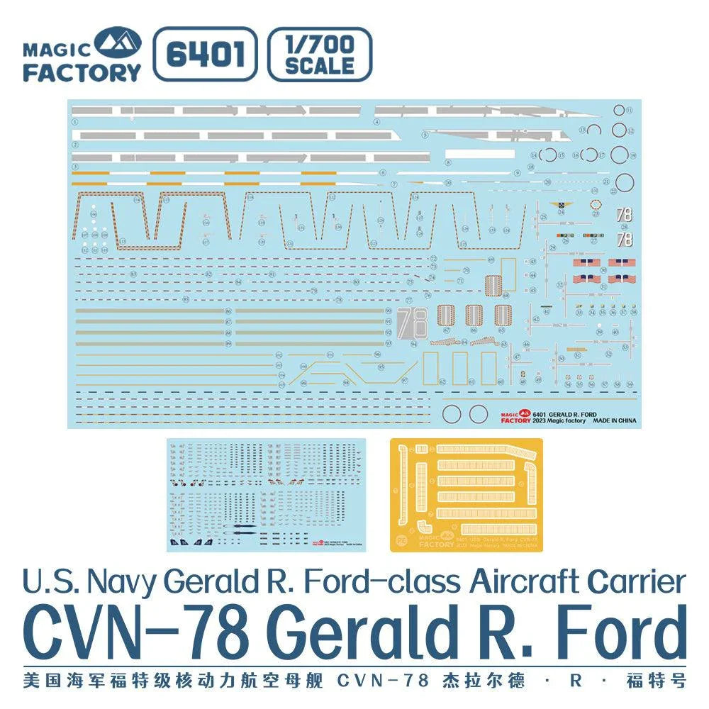 Magic Factory 6401 USS Gerald R. Ford CVN-78 1/700 Model Kit - A-Z Toy Hobby