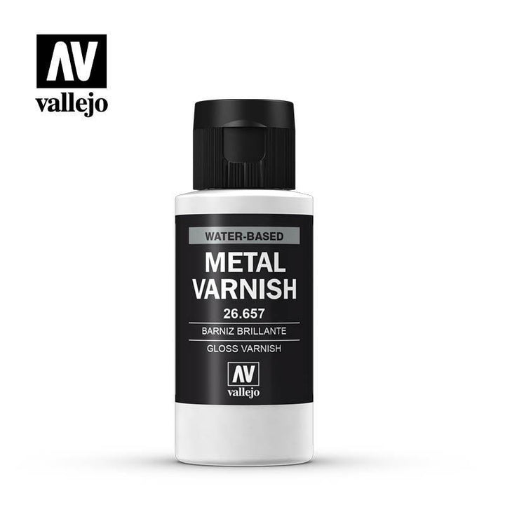 Vallejo Gloss Metal Varnish Acrylic Paint - A-Z Toy Hobby