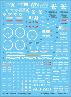 G-Rework Water Decal For MG Gunner Zaku Warrior - A-Z Toy Hobby