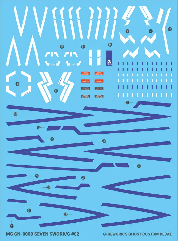 G-Rework Water Decal For MG 00 Seven Sword - A-Z Toy Hobby