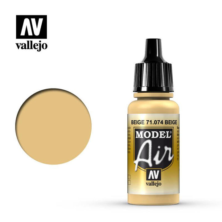 Vallejo 71074 Model Air Beige Acrylic Paint 17ml - A-Z Toy Hobby