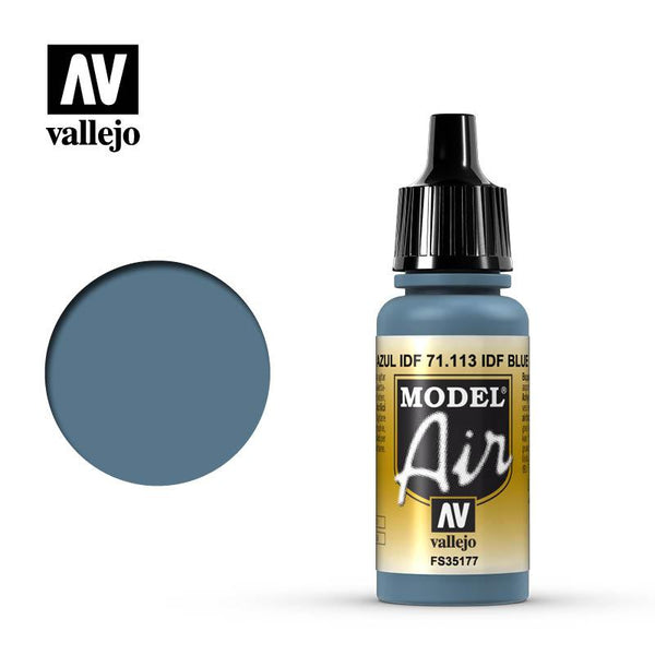 Vallejo 71113 Model Air IDF Blue Acrylic Paint 17ml - A-Z Toy Hobby