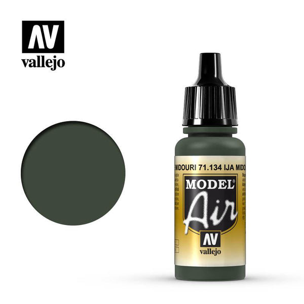 Vallejo 71134 Model Air IJA Midouri Green Acrylic Paint 17ml - A-Z Toy Hobby