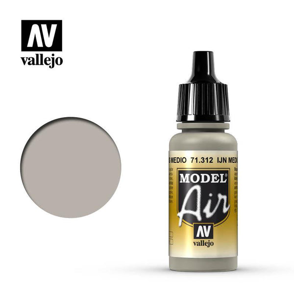 Vallejo 71312 Model Air IJN Medium Gray Acrylic Paint 17ml - A-Z Toy Hobby