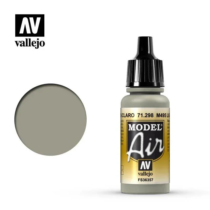 Vallejo 71298 Model Air M495 Light Gray Acrylic Paint 17ml - A-Z Toy Hobby