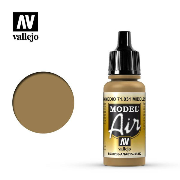 Vallejo 71031 Model Air Middle Stone Acrylic Paint 17ml - A-Z Toy Hobby