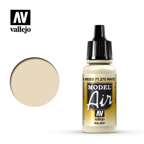 Vallejo 71270 Model Air Off-White Acrylic Paint 17ml - A-Z Toy Hobby