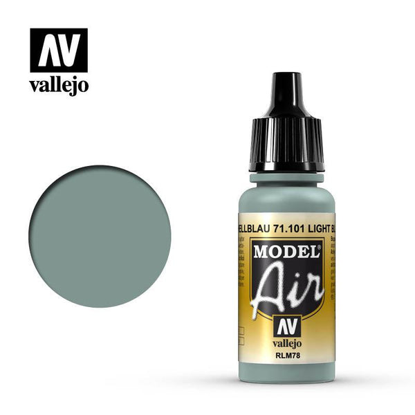 Vallejo 71101 Model Air Light Blue RLM78 Acrylic Paint 17ml - A-Z Toy Hobby