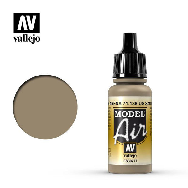 Vallejo 71138 Model Air US Sand Acrylic Paint 17ml - A-Z Toy Hobby