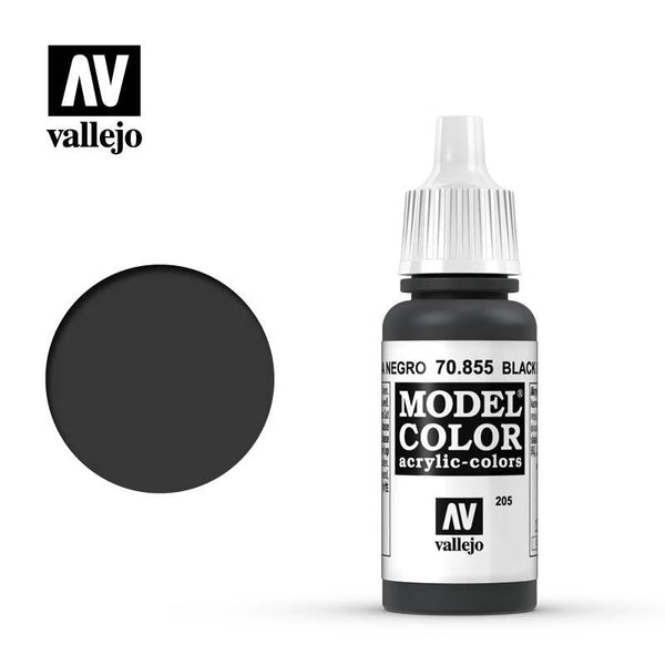 Vallejo 70855 Model Color 205 Black Glaze Acrylic Paint 17ml - A-Z Toy Hobby