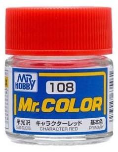 Mr. Hobby C108 Mr. Color Semi Gloss Character Red Lacquer Paint 10ml - A-Z Toy Hobby