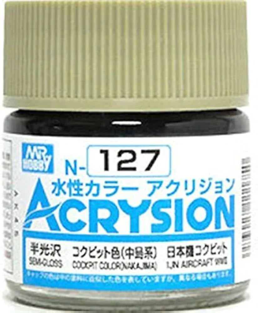 Mr. Hobby N127 Acrysion Cockpit Color Nakajima Paint 10ml - A-Z Toy Hobby
