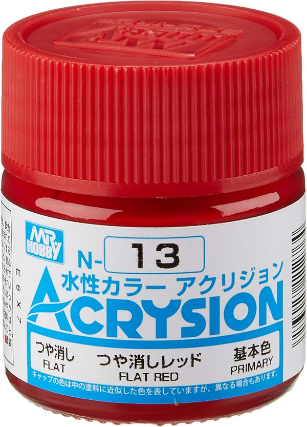 Mr. Hobby N13 Acrysion Flat Red Paint 10ml