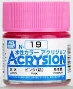 Mr. Hobby N19 Acrysion Pink Paint 10ml