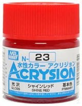 Mr. Hobby N23 Acrysion Shine Red Paint 10ml - A-Z Toy Hobby
