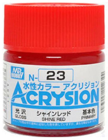 Mr. Hobby N23 Acrysion Shine Red Paint 10ml