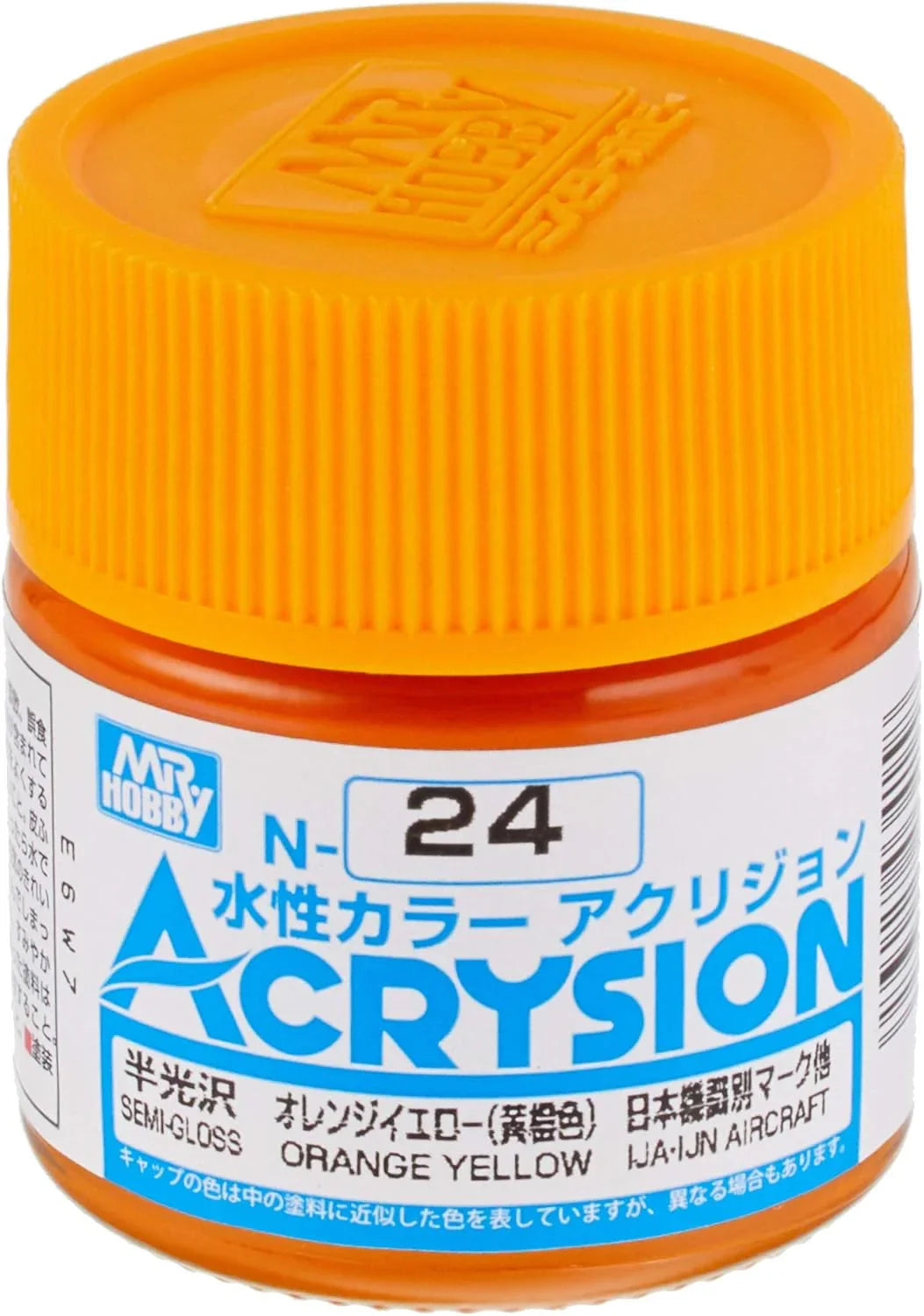 Mr. Hobby N24 Acrysion Orange Yellow Paint 10ml - A-Z Toy Hobby