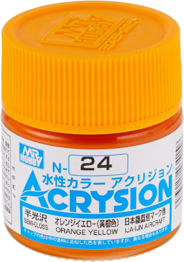 Mr. Hobby N24 Acrysion Orange Yellow Paint 10ml