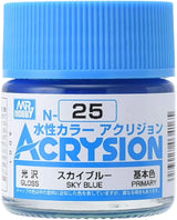 Mr. Hobby N25 Acrysion Sky Blue Paint 10ml - A-Z Toy Hobby