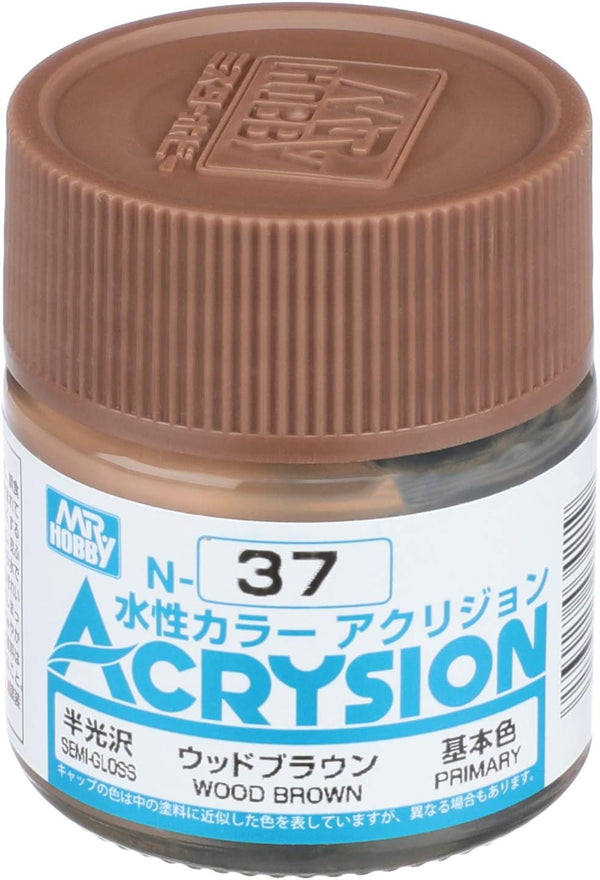 Mr. Hobby N37 Acrysion Wood Brown Paint 10ml