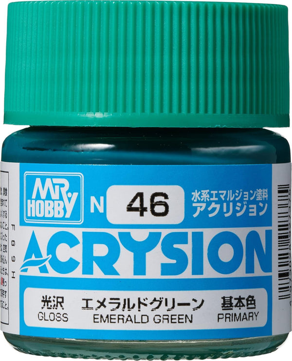 Mr. Hobby N46 Acrysion Emerald Green Paint 10ml