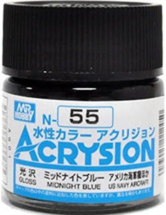 Mr. Hobby N55 Acrysion Midnight Blue Paint 10ml - A-Z Toy Hobby