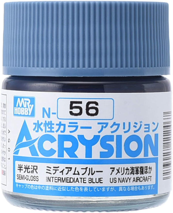 Mr. Hobby N56 Acrysion Intermediate Blue Paint 10ml