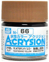Mr. Hobby N66 Acrysion RLM79 Sand Yellow Paint 10ml - A-Z Toy Hobby