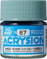 Mr. Hobby N67 Acrysion RLM65 Light Blue Paint 10ml - A-Z Toy Hobby