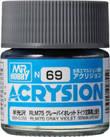 Mr. Hobby N69 Acrysion RLM75 Gray Violet Paint 10ml - A-Z Toy Hobby