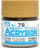 Mr. Hobby N79 Acrysion Dark Yellow Paint 10ml - A-Z Toy Hobby