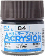 Mr. Hobby N84 Acrysion Mahogany Paint 10ml - A-Z Toy Hobby