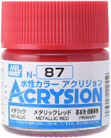 Mr. Hobby N87 Acrysion Metallic Red Paint 10ml - A-Z Toy Hobby