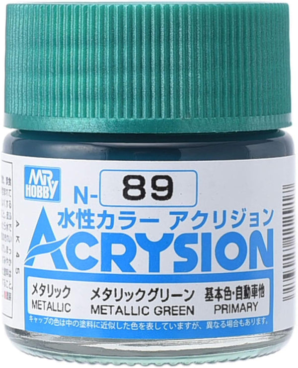 Mr. Hobby N89 Acrysion Metallic Green Paint 10ml