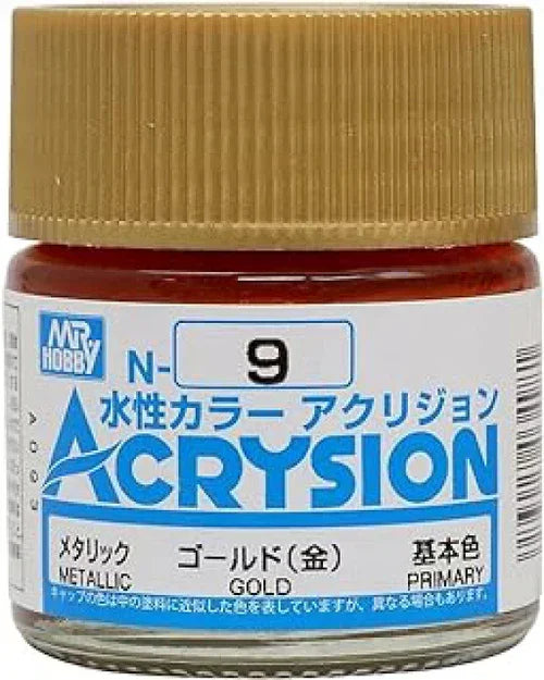Mr. Hobby N9 Acrysion Gold Paint 10ml - A-Z Toy Hobby