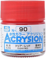 Mr. Hobby N90 Acrysion Clear Red Paint 10ml - A-Z Toy Hobby