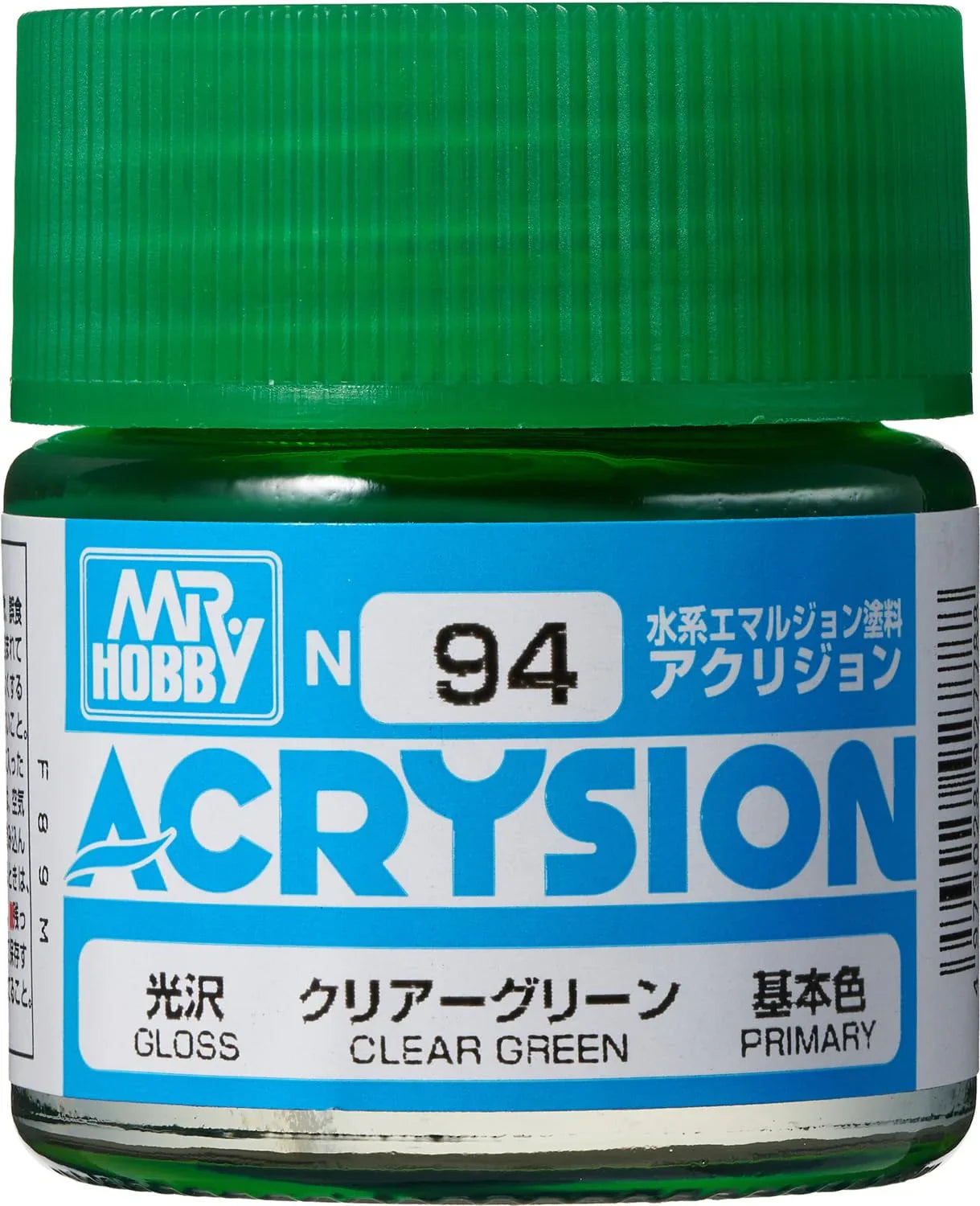Mr. Hobby N94 Acrysion Clear Green Paint 10ml - A-Z Toy Hobby