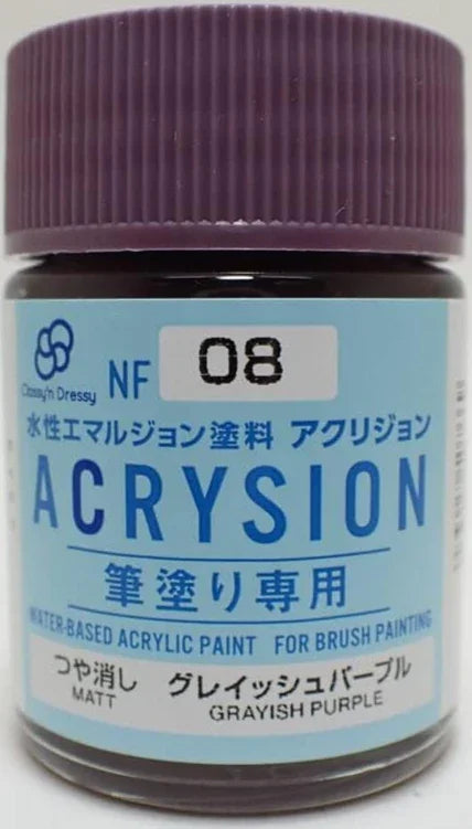 Mr. Hobby NF08 Acrysion Classy 'N Dressy Grayish Purple Paint 18ml