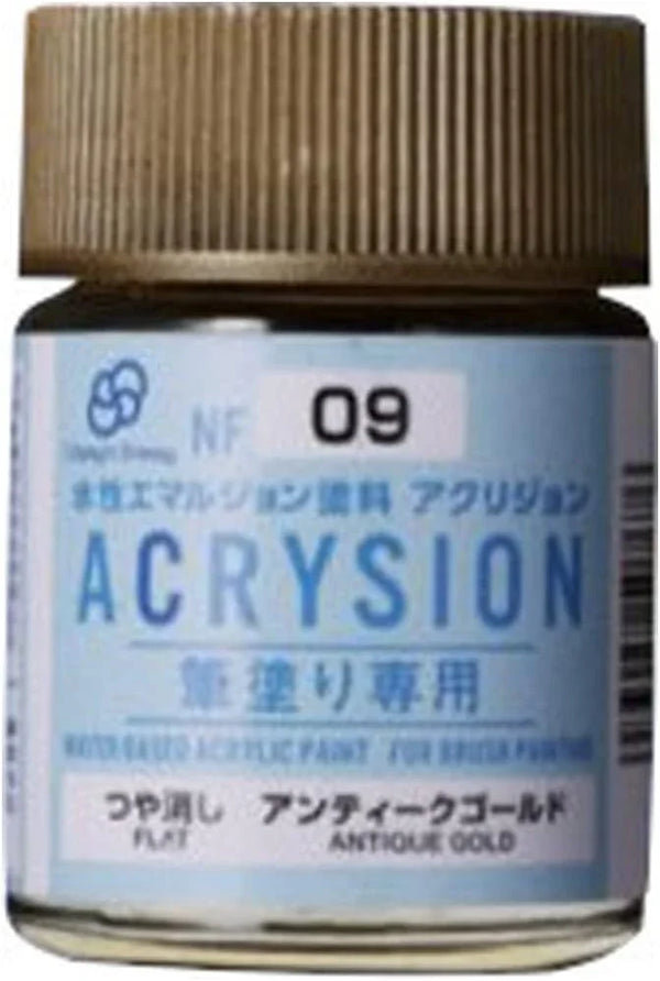 Mr. Hobby NF09 Acrysion Classy 'N Dressy Antique Gold Paint 18ml