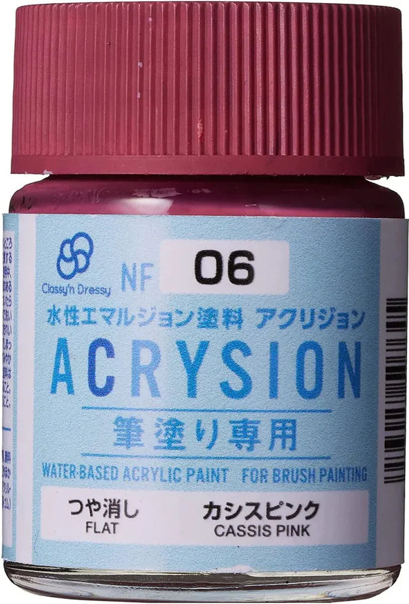 Mr. Hobby NF06 Acrysion Classy 'N Dressy Cassis Pink Paint 18ml - A-Z Toy Hobby