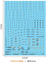 Delpi Mechanical Caution Water Decal for 1/100 (Gray + Orange) - A-Z Toy Hobby