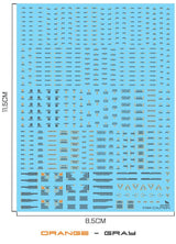 Delpi Mechanical Caution Water Decal for 1/144 (Gray + Orange) - A-Z Toy Hobby