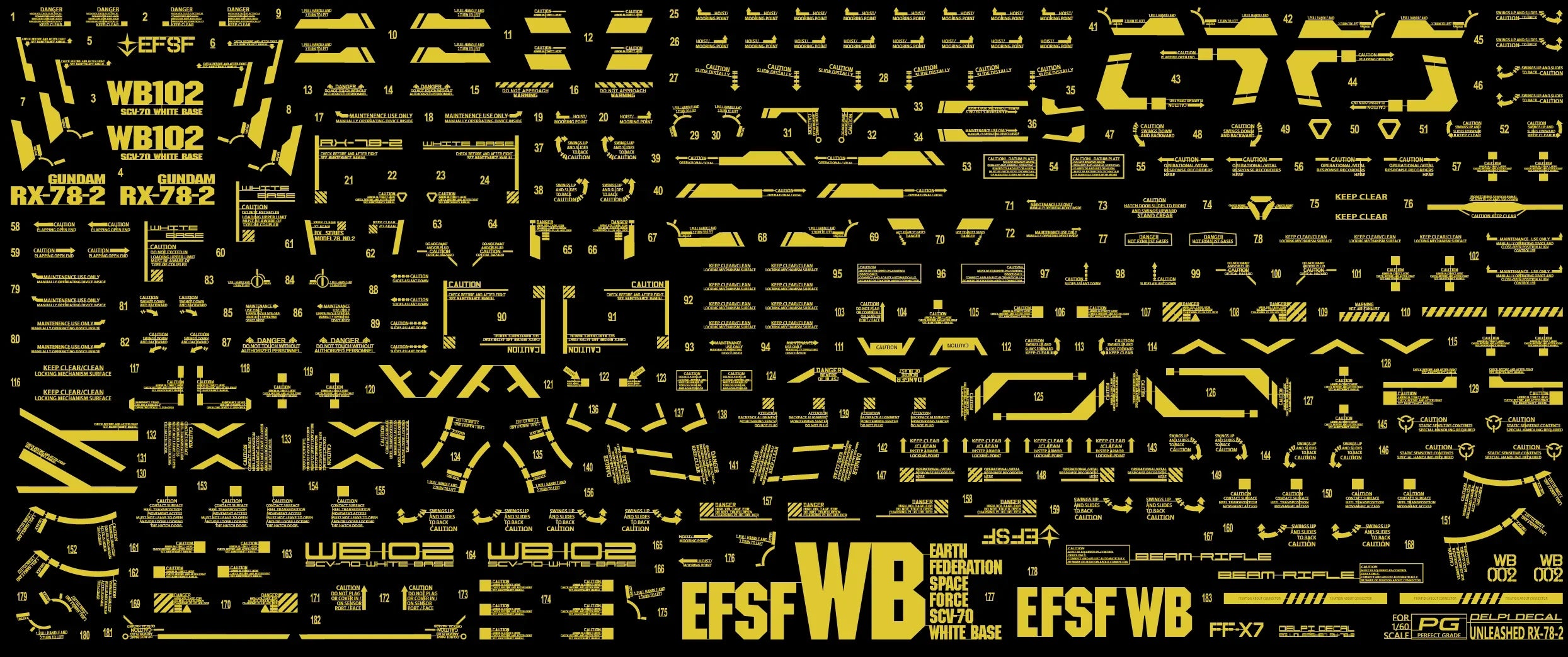 Delpi Gold Metal Sticker Ver. Delpi For PG Unleashed RX-78-2 - A-Z Toy Hobby