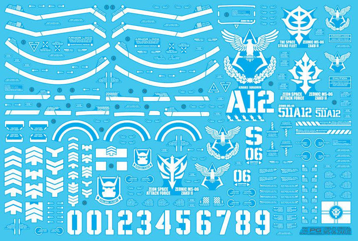 Delpi Water Decal For PG Zaku II - A-Z Toy Hobby