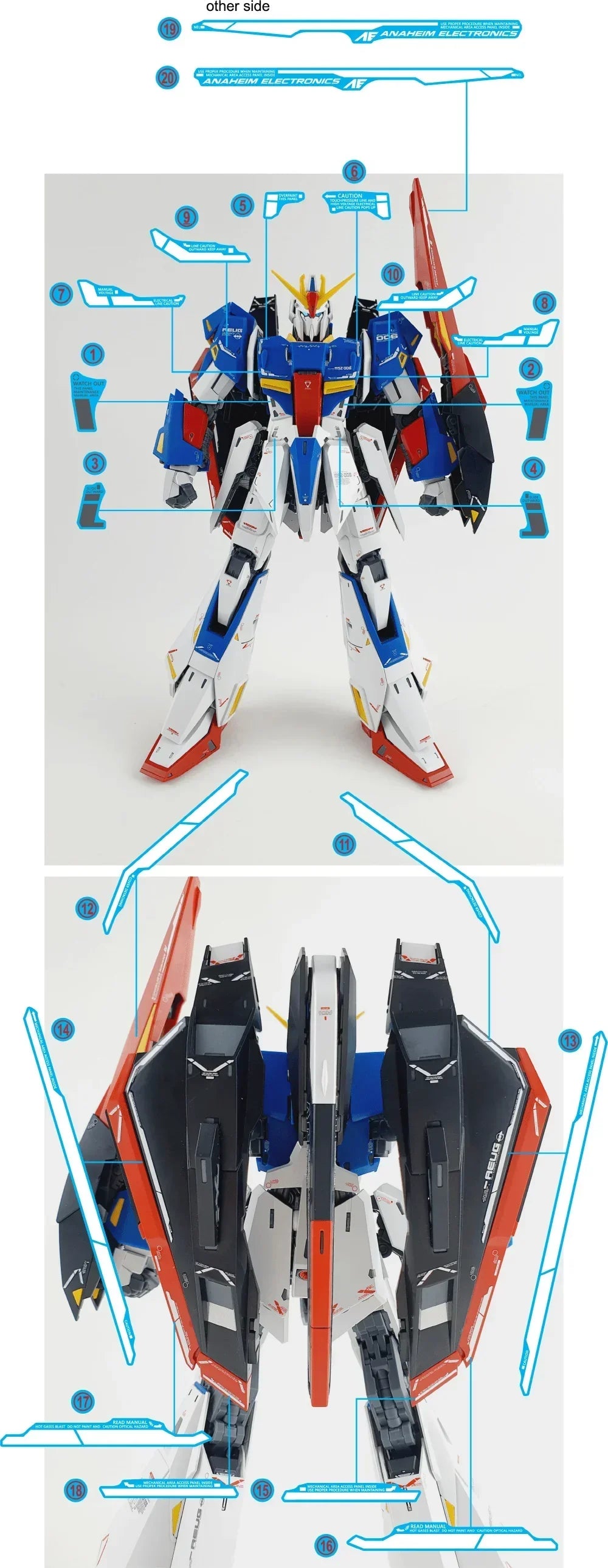 Delpi Water Decal For MG Zeta Ver. Ka - A-Z Toy Hobby