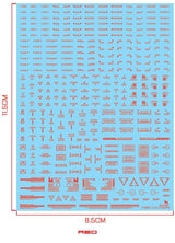Delpi Mechanical Caution Water Decal for 1/100 (Red) - A-Z Toy Hobby