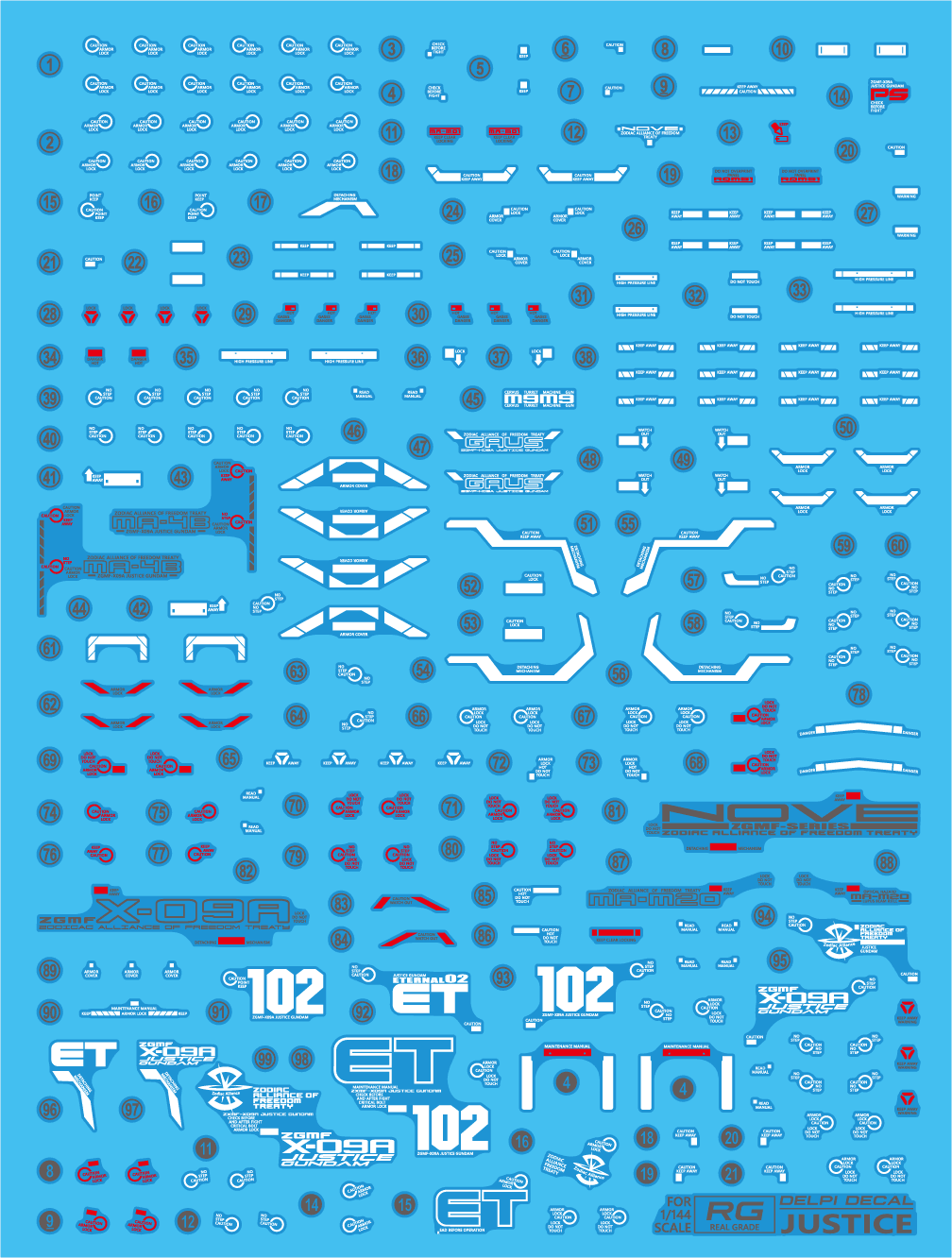 Delpi Water Decal For RG Justice - A-Z Toy Hobby