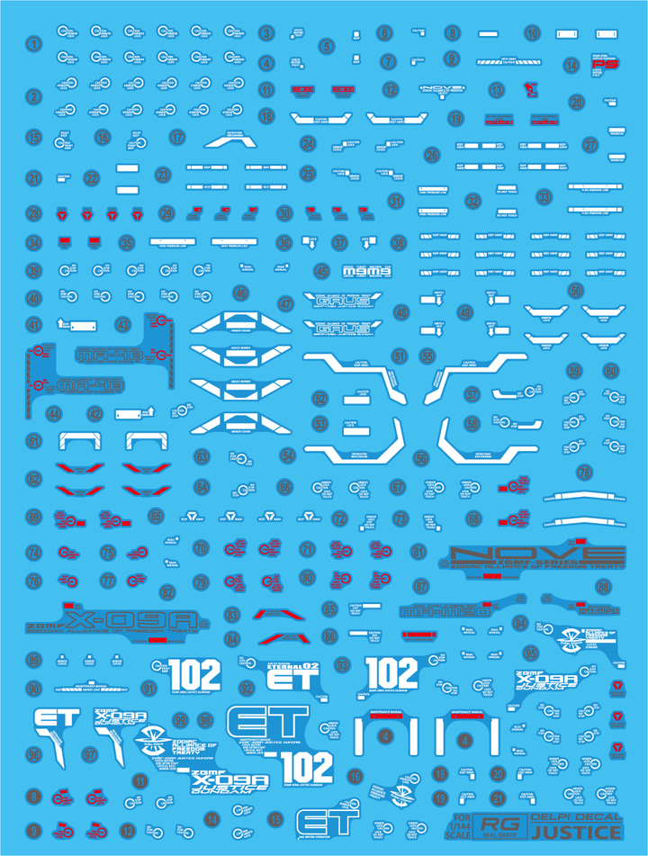 Delpi Water Decal For RG Justice - A-Z Toy Hobby