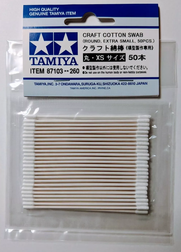 Tamiya 87103 Craft Cotton Swab Round Extra Small (50pcs)