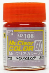 Mr. Hobby GX106 Mr. Clear Color GX Clear Orange Lacquer Paint 18ml - A-Z Toy Hobby